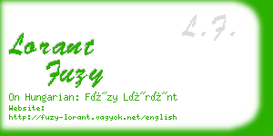 lorant fuzy business card